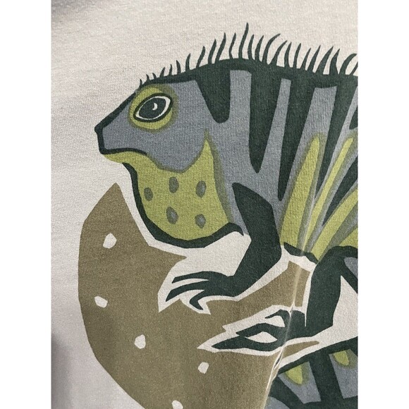 Vintage Anvil Lizard T-Shirt Men's 2X Silk Oak Reptile Green USA Made New - Picture 6 of 7